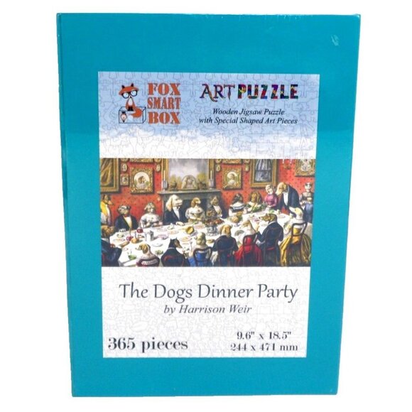 The Dogs Dinner Party wooden puzzle 365 pieces 9.6 x 18.5